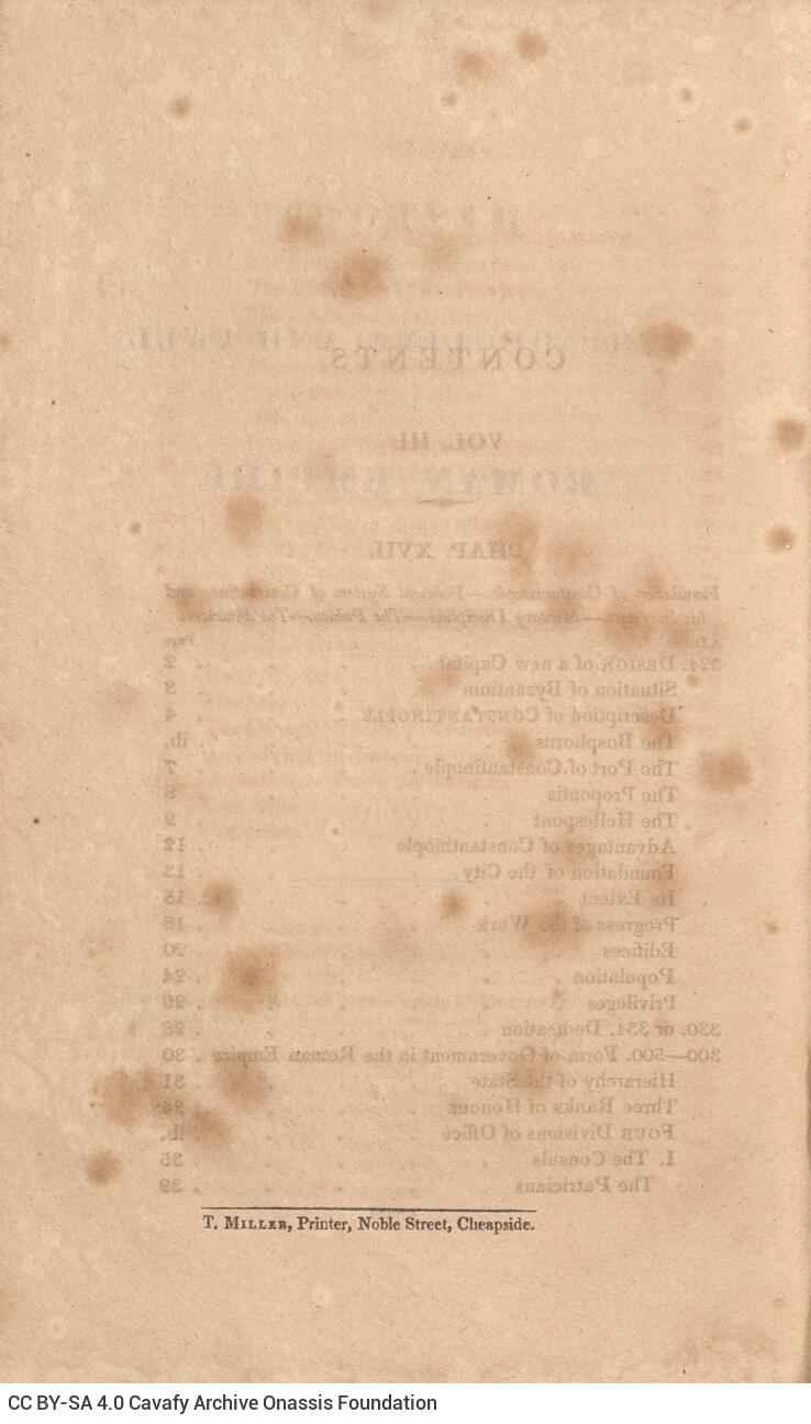 22 x 13,5 εκ. 4 σ. χ.α. + VIII σ. + 412 σ. + 4 σ. χ.α., όπου στο verso του εξωφύλλου ετικέ�